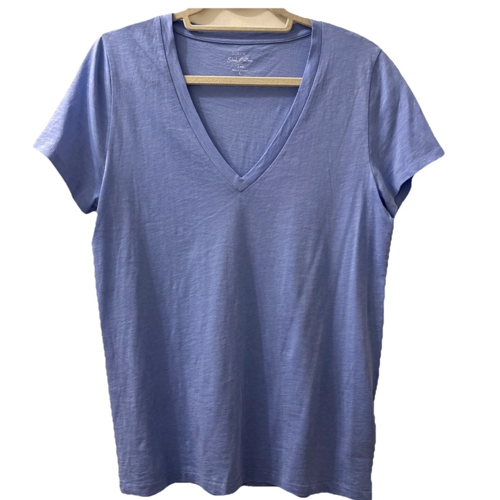 J. Crew Blue Fitted Short Sleeve T-Shirt